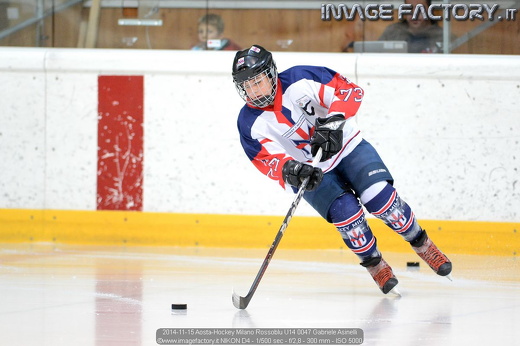 2014-11-15 Aosta-Hockey Milano Rossoblu U14 0047 Gabriele Asinelli